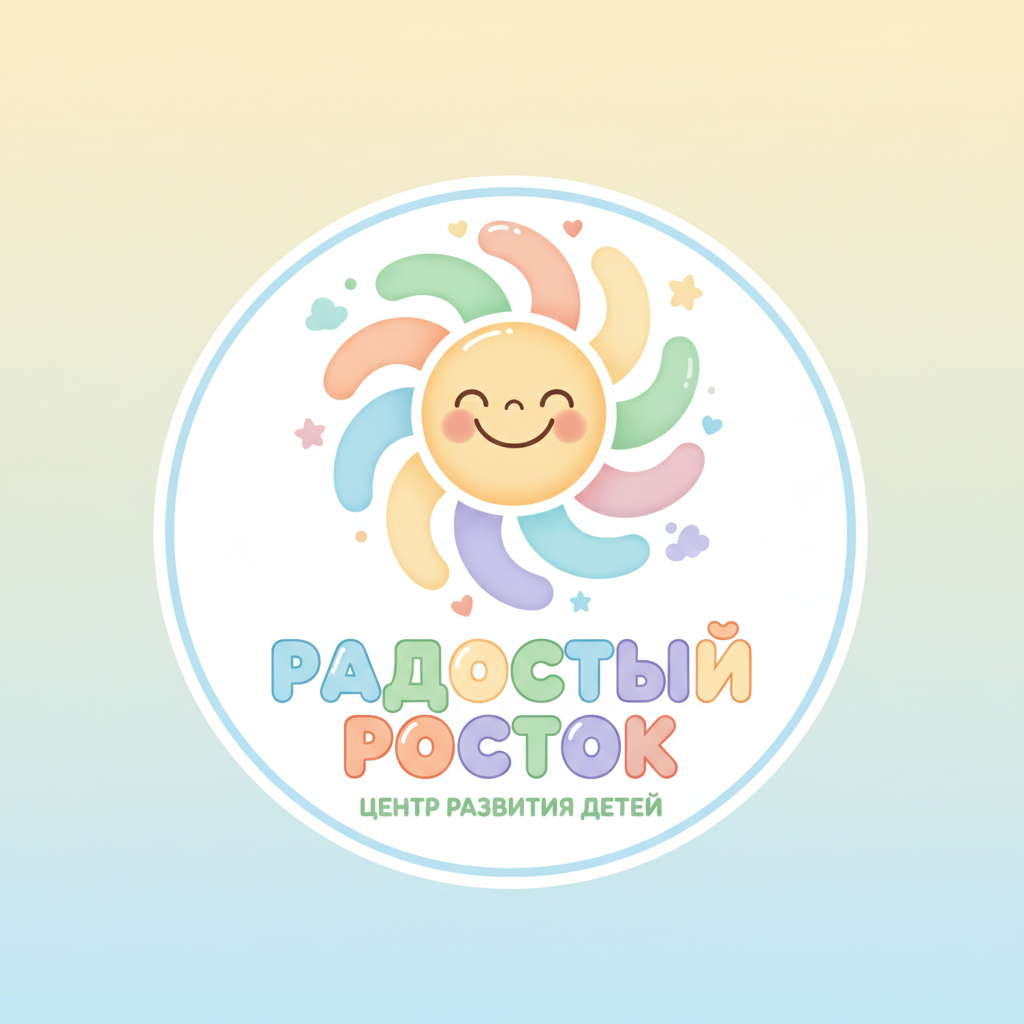 Промт для создания яркого логотипа детского развивающего центра с солнышком - Пример 1