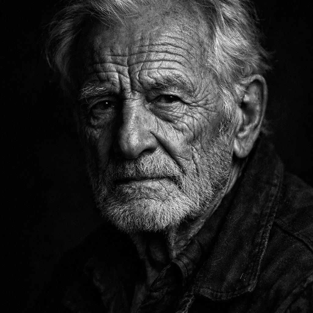 Классический черно-белый портрет в стиле арт-фото - Пример 1