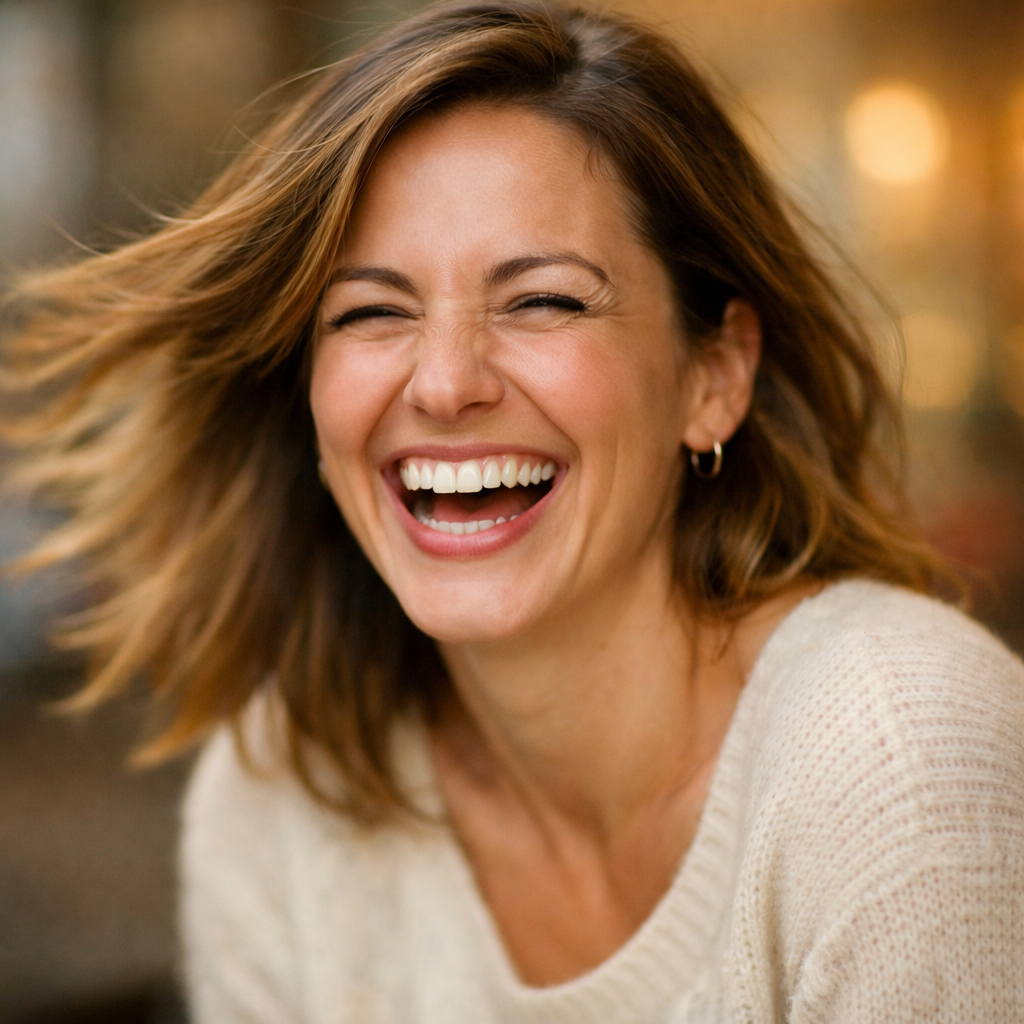 Искренний смех: живой женский портрет - Пример 1