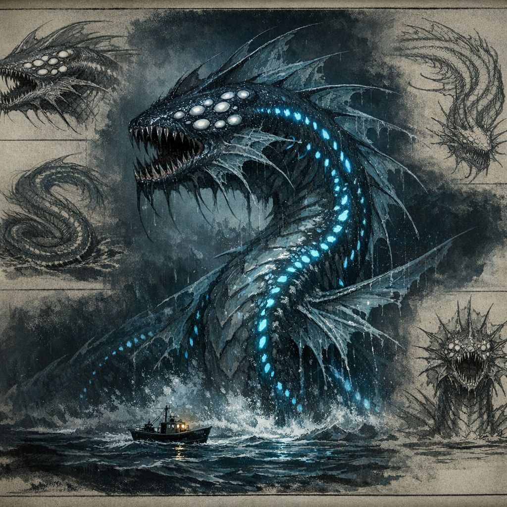 Концепт-арт глубоководного левиафана