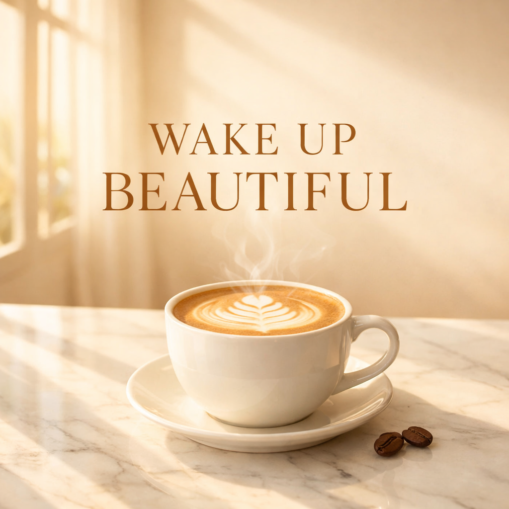 Минималистичный рекламный баннер для кофейного бренда