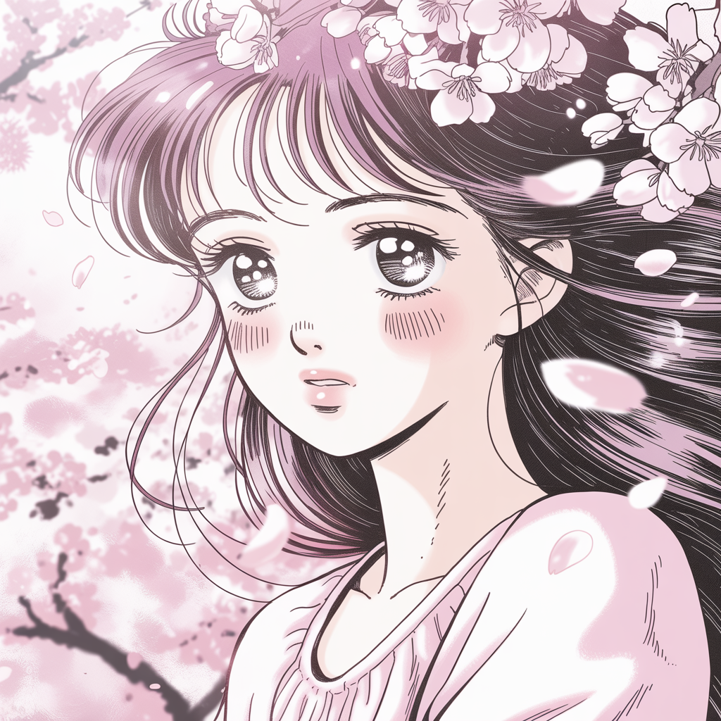 Романтичный портрет в стиле сёдзё-манги