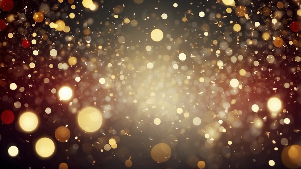 Абстрактный новогодний фон с праздничным боке для текста и поздравлений