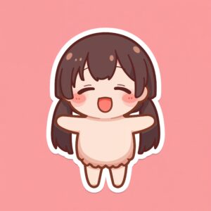 Чиби-маскот для эмодзи и стикеров