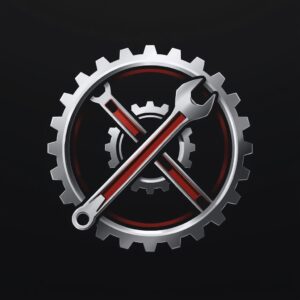 Промт для создания профессионального логотипа автосервиса с ключом и шестерней