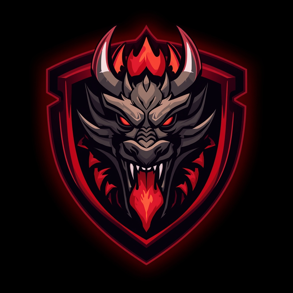 Промт для создания эпичного логотипа киберспортивной команды с драконом - Пример 4