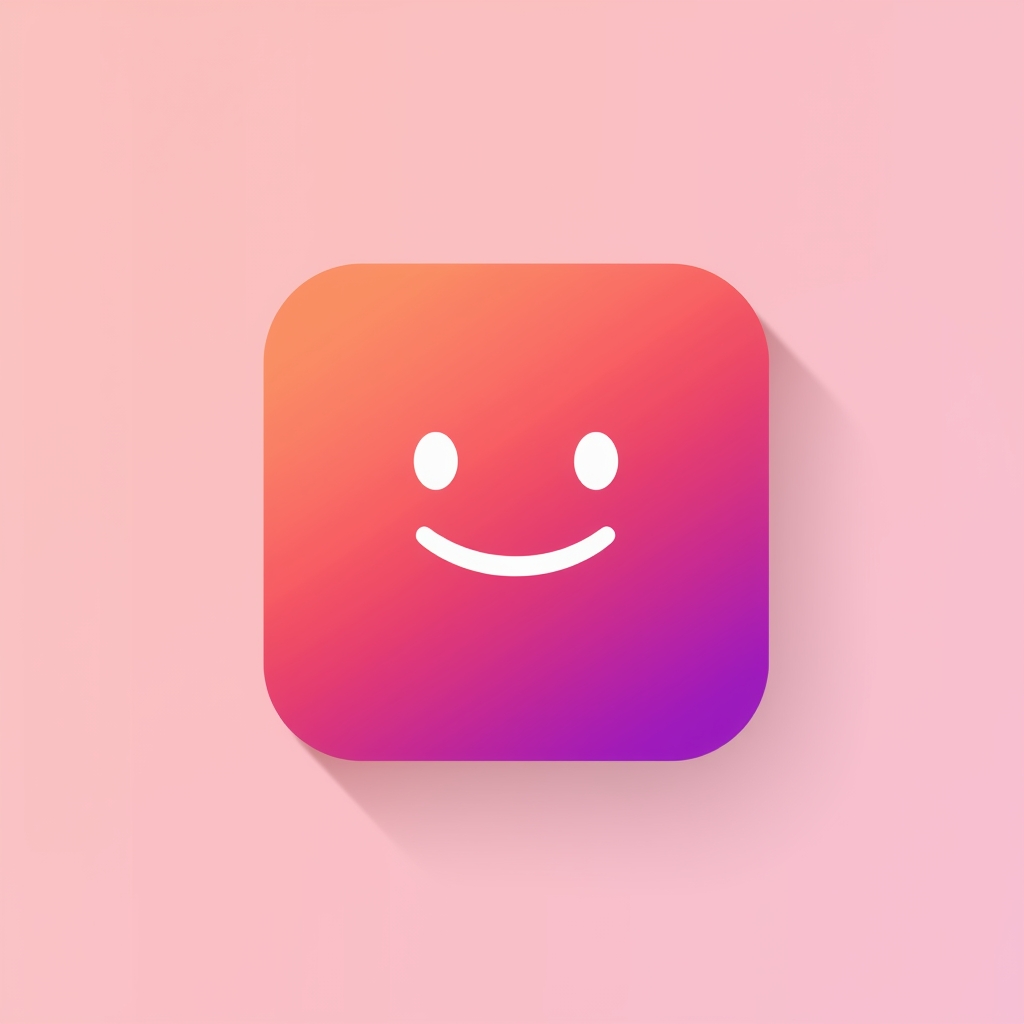 Промт для создания яркой иконки мобильного приложения-мессенджера - Пример 3