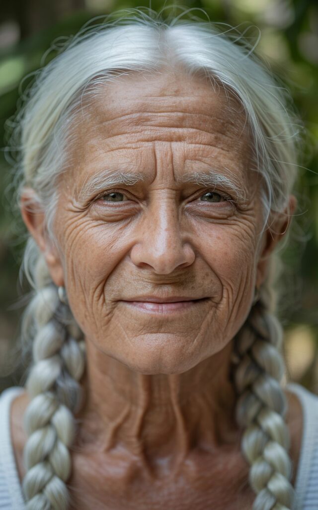Портрет пожилой женщины с мудрым взглядом