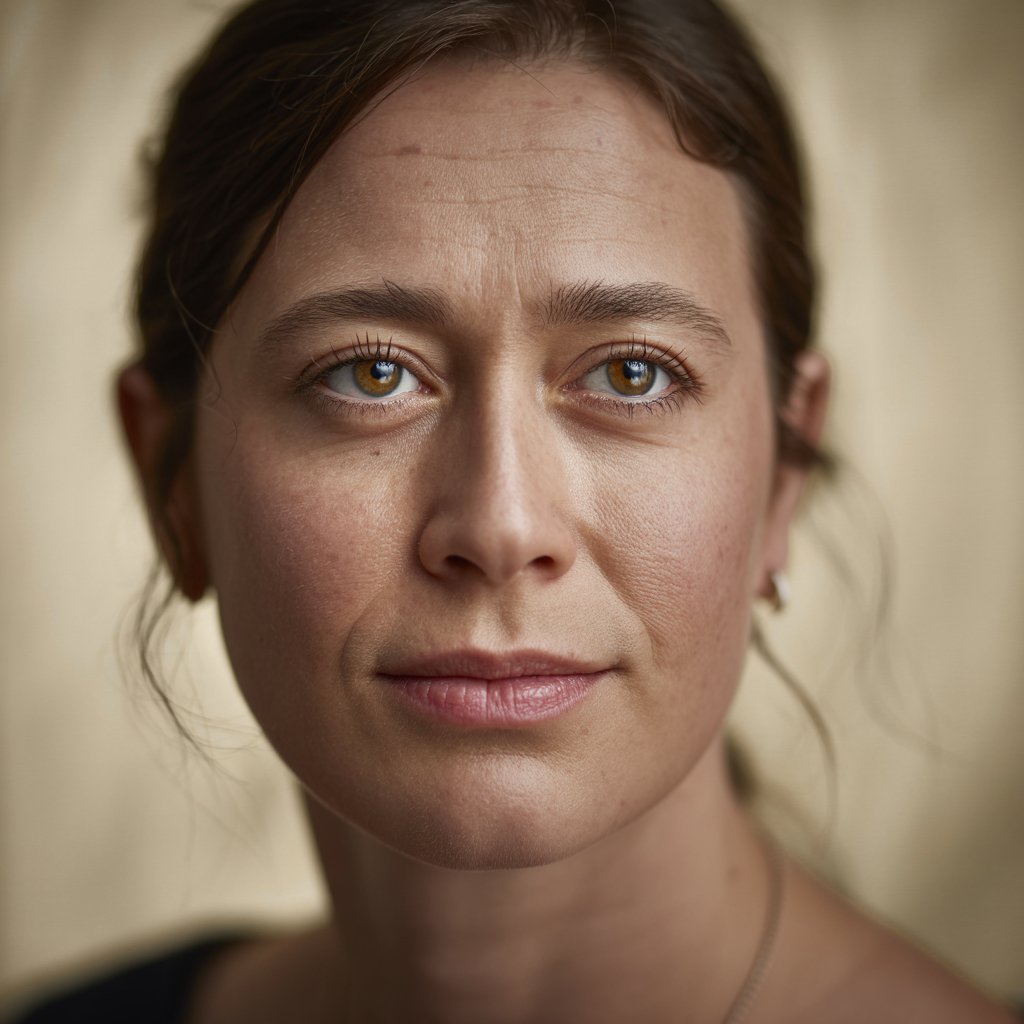 Студийный фотопортрет женщины с освещением Рембрандта - Пример 1